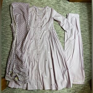 Purple Anarkali suit